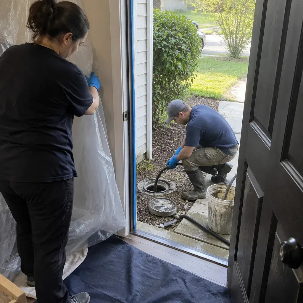 Sewer Backup Cleanup in Provo: Staying Home